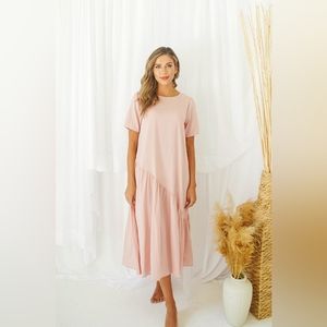 Hayden Los Angeles Blush Pink Maxi Dress - Size SM
